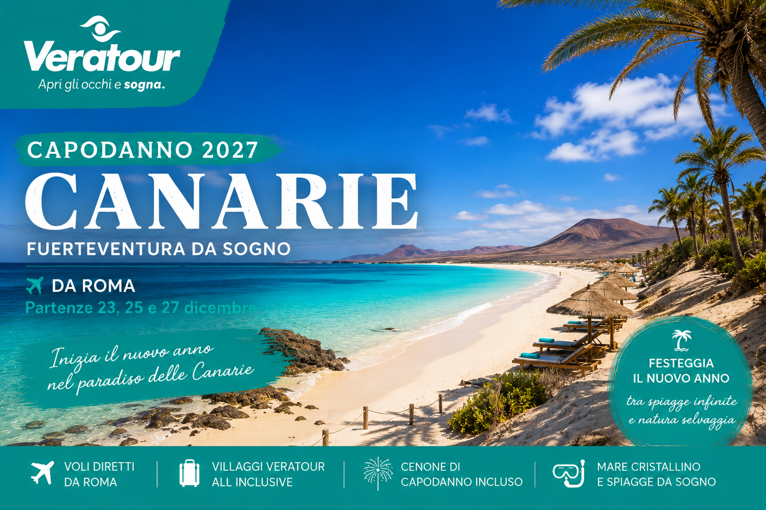 Offerte Natale e Capodanno alle Canarie con Veratour