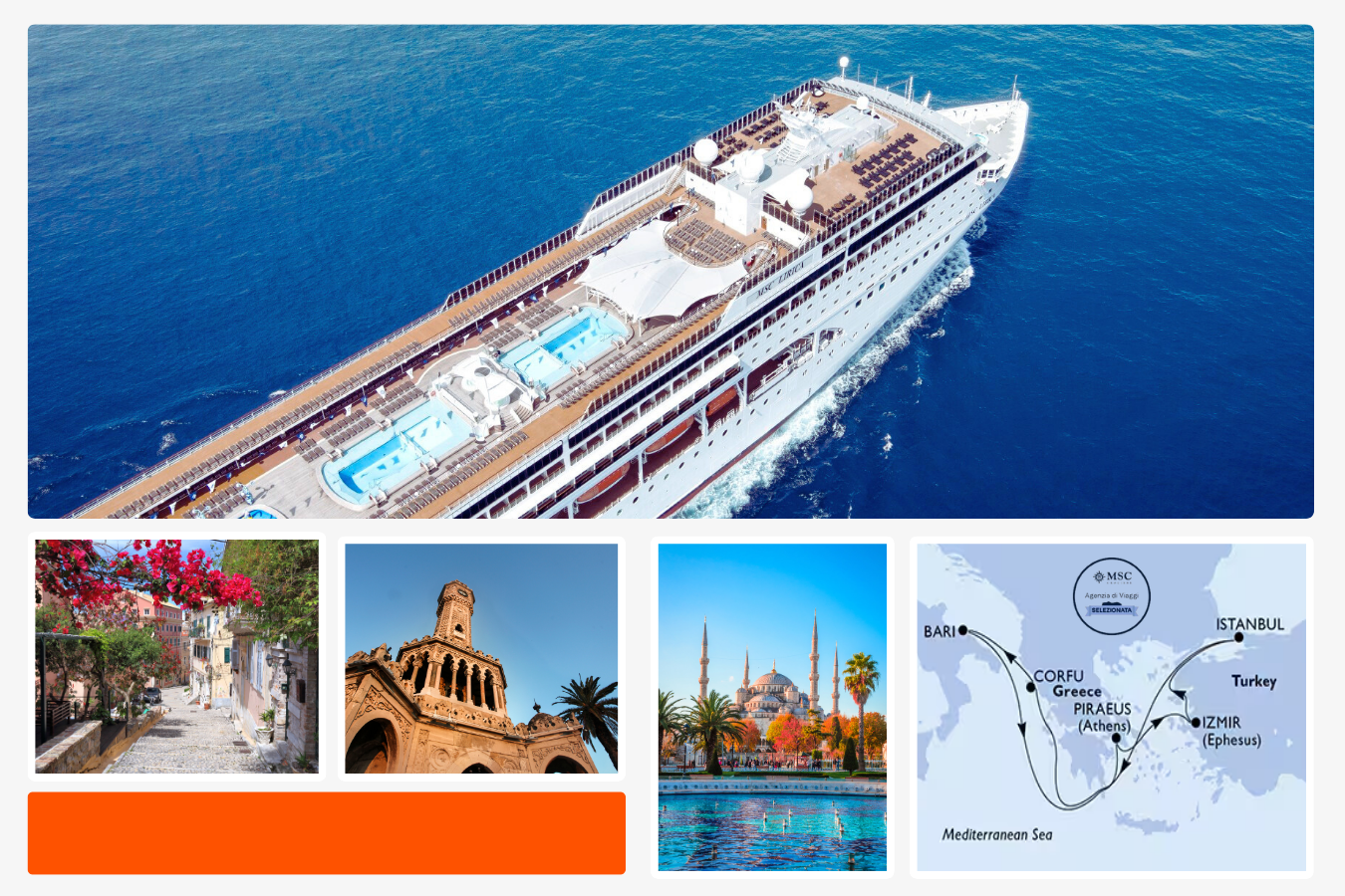 Offerta MSC Lirica inverno 2025/2026: la tua fuga mediterranea tra Bari, Pireo e Istanbul
