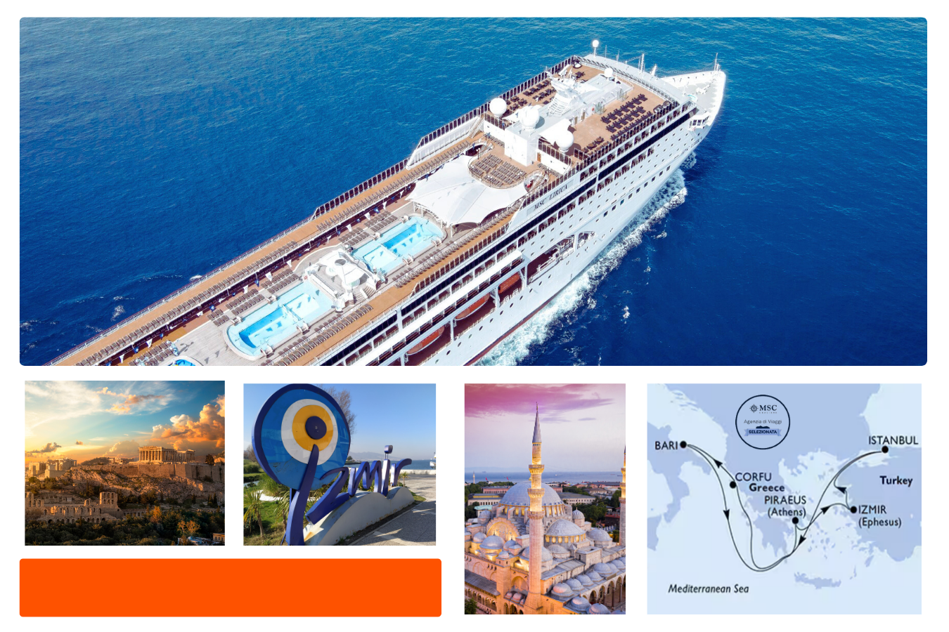Offerta Crociera MSC Lirica da Bari Grecia e Turchia 7 Notti