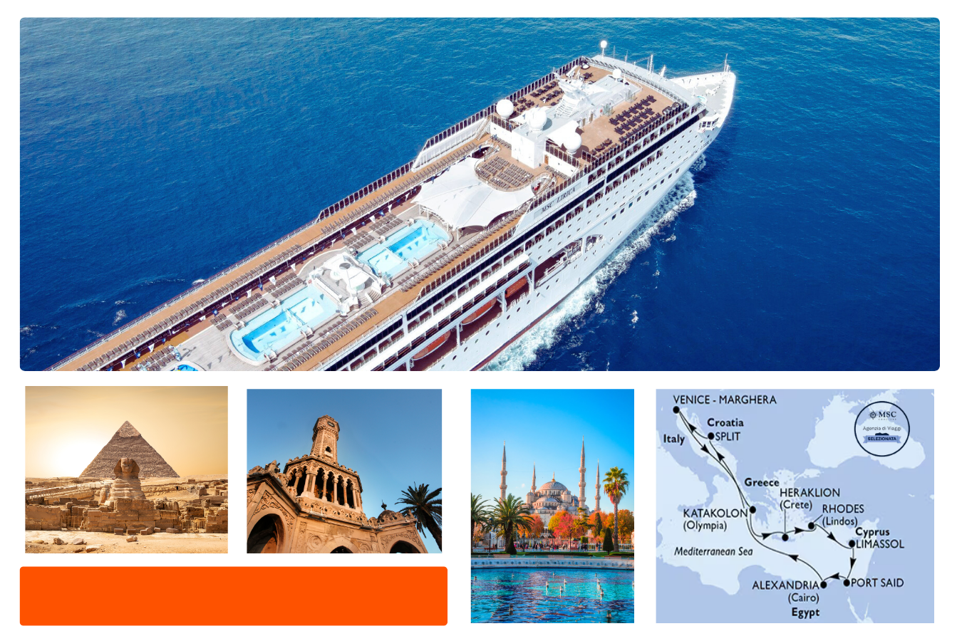 Offerta Crociera MSC Lirica da Venezia Egitto e Isole Greche 11 Notti