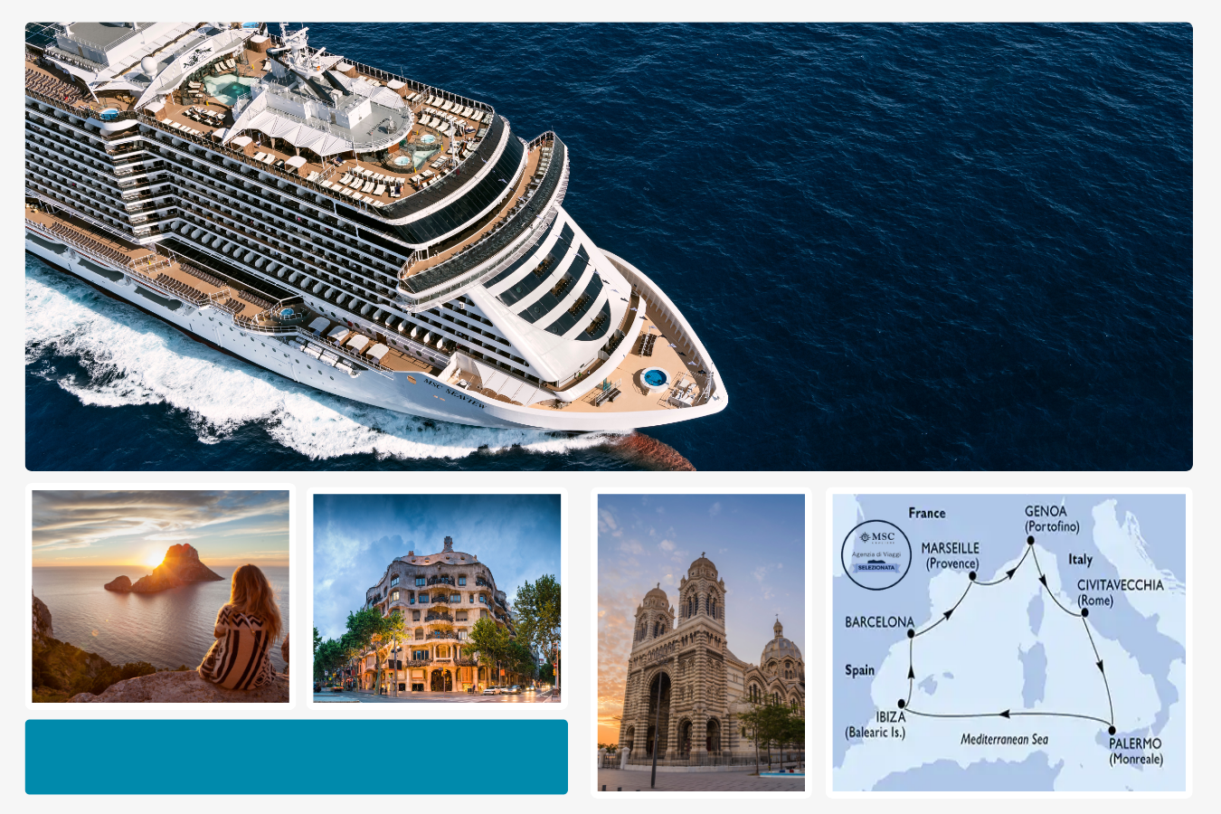 Offerta Crociera MSC Seaview Estate 2026 — Genova, Barcellona, Ibiza, Roma, Palermo da Wow Viaggi
