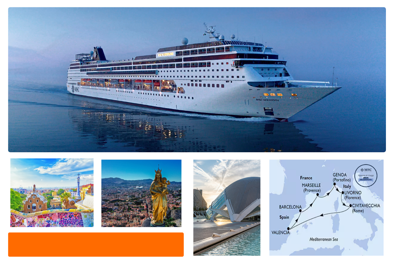 Offerta Crociera MSC Sinfonia da Civitavecchia Spagna e Francia 7 Notti